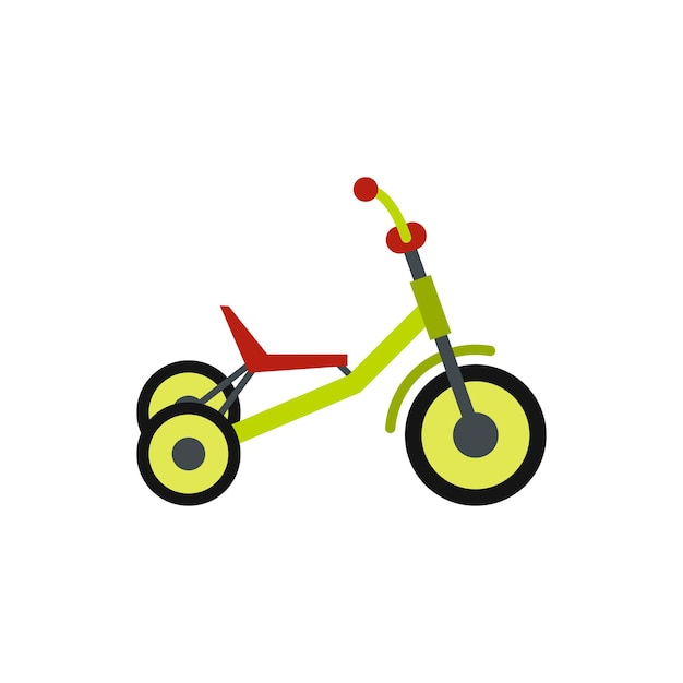 Tricycle icon in flat style isolated on white background Sport symbol