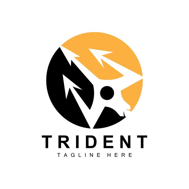 Trident Logo Template Vector Icon Design god war weapon spear power of the ocean