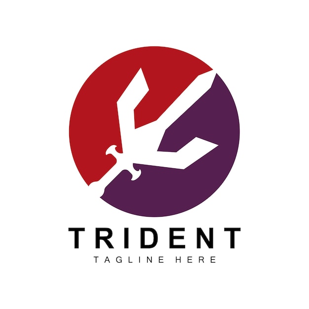 Trident Logo Template Vector Icon Design god war weapon spear power of the ocean