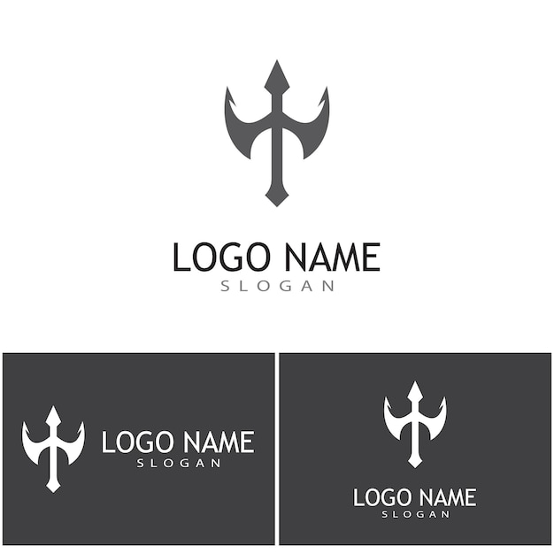 Trident Logo Template vector icon illustration design