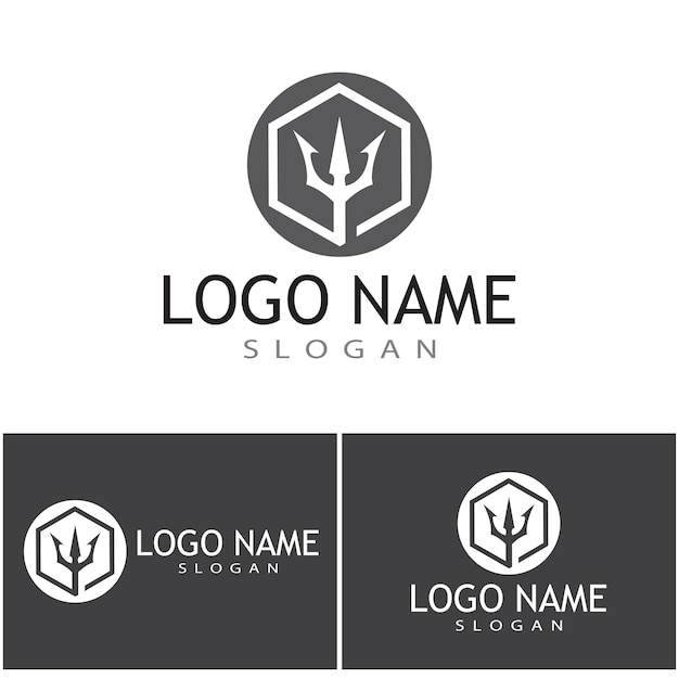 Trident Logo Template vector icon illustration design