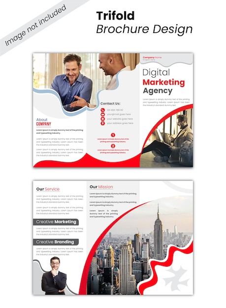 Trifold brochure design template