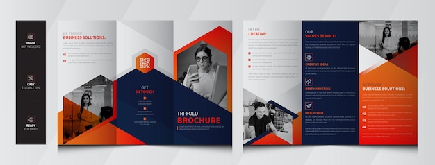 TriFold Brochure Template Vector