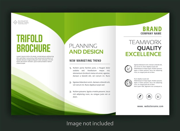 Trifold business brochure template design