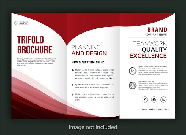 Trifold business brochure template design