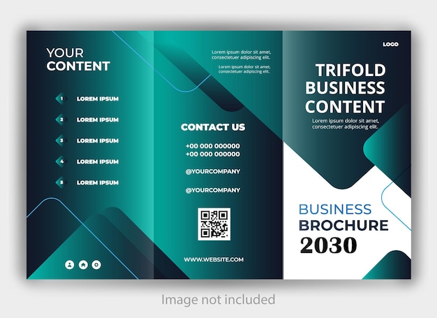 Trifold business brochure template design