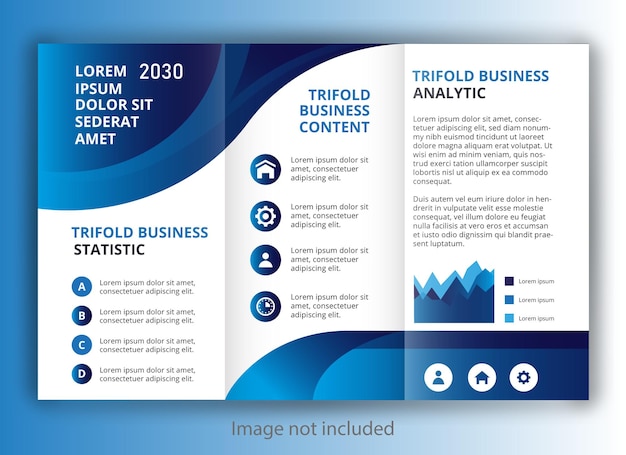 Trifold business brochure template design