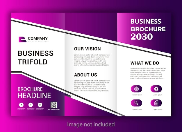 Trifold business brochure template design