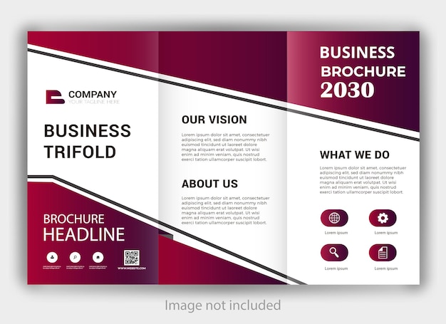 Trifold business brochure template design