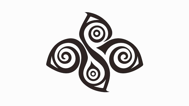 Vector trinity knot celtic triskele symbol unique tripl design for stock photos