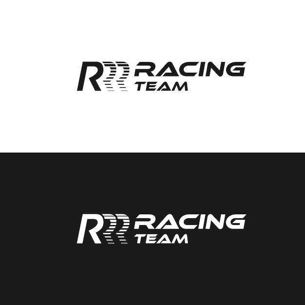 Triple R racing automotive logo design vector