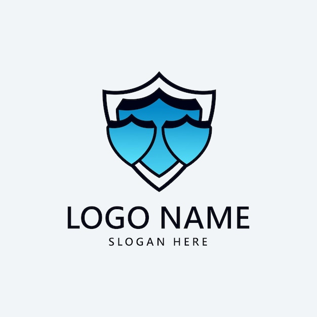 Triple shield logo perfect for your brand identity for your company, like health, secuirity or other abaout shield symbol