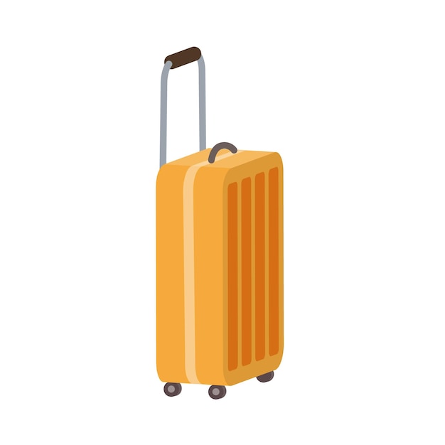 Trolley bag flat illustration design isolated