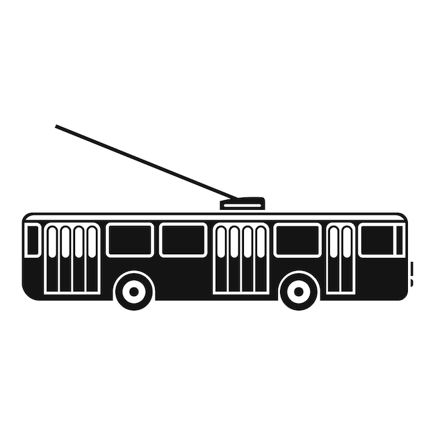 Trolleybus icon Simple illustration of trolleybus vector icon for web design