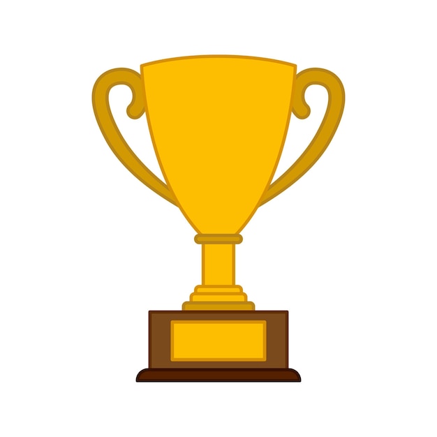 Trophy isolated on white background Vector illustration