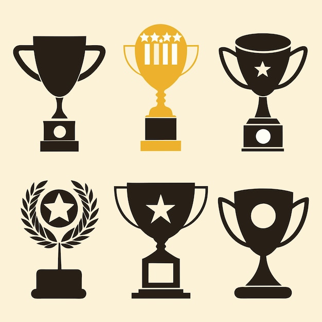 Trophy and medals icon design