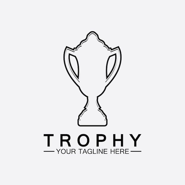 Trophy vector logo iconchampions  trophy logo icon for winner award logo template