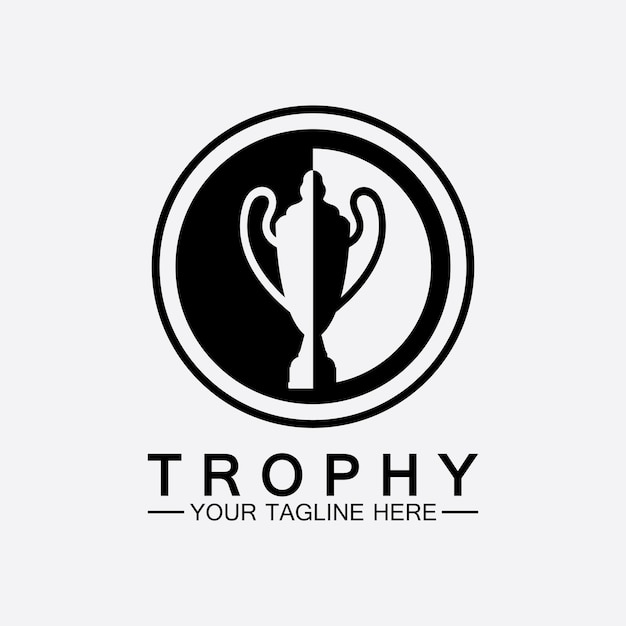 Trophy vector logo iconchampions  trophy logo icon for winner award logo template