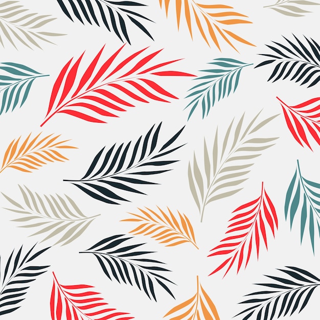 Tropical background with colorful leaves