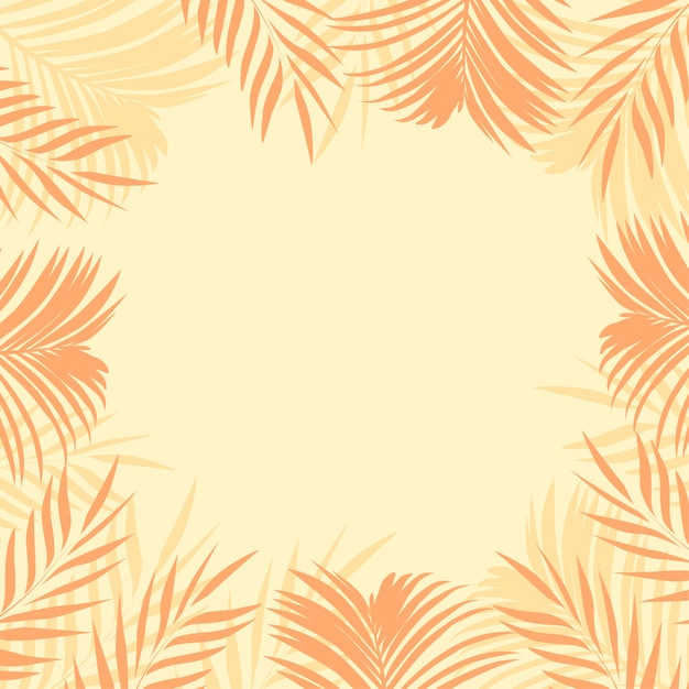 Tropical background with floral leaves