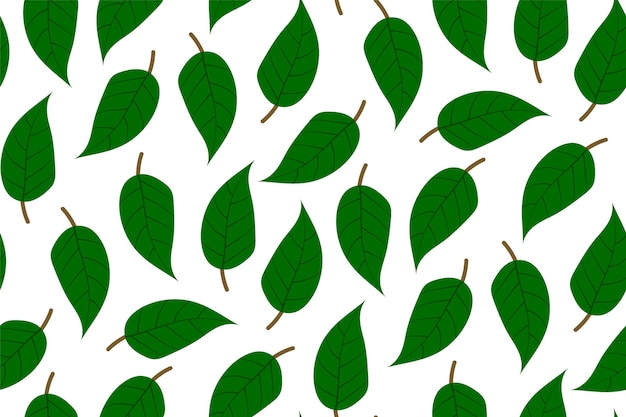 Tropical background with leaves. Leaf repeated background. Vector illustration seamless pattern. Modern exotic abstract design.