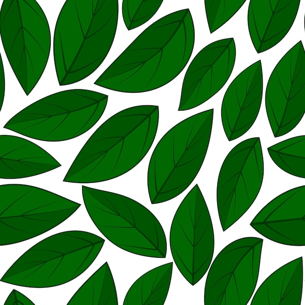 Tropical background with leaves. Leaf repeated background. Vector illustration seamless pattern. Modern exotic abstract design.