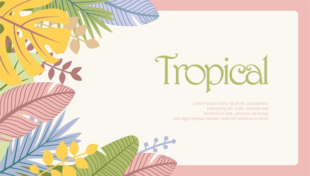 tropical background with leaves