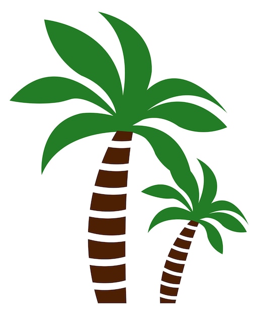 Tropical beach tree color icon Palm symbol