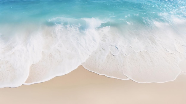 Tropical beach with white sand and turquoise ocean wave