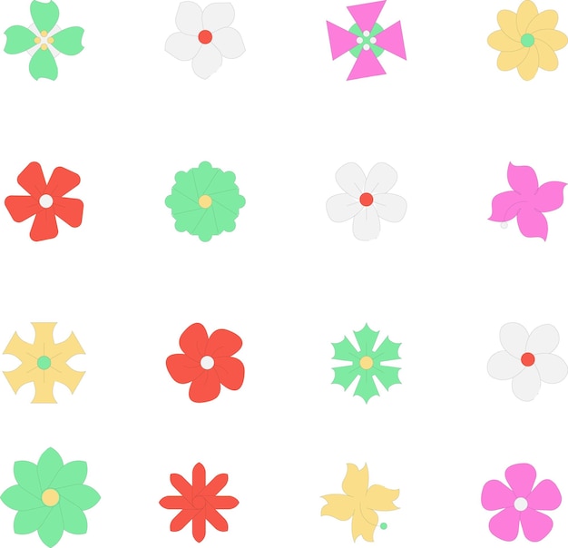 Tropical Flowers Icons