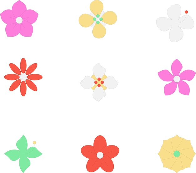 Tropical Flowers Icons