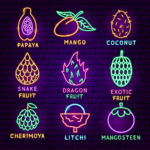 Tropical Fruit Label Set