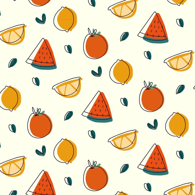 tropical fruit pattern