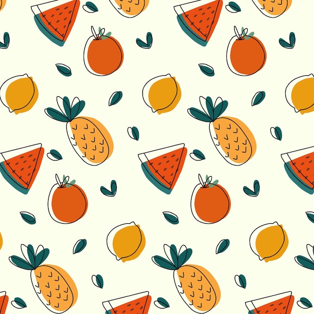 tropical fruit pattern