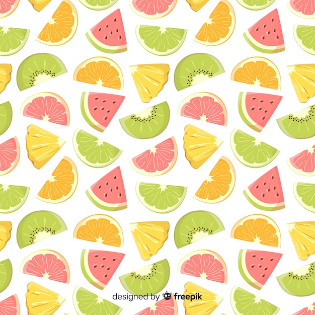 Tropical fruits pattern