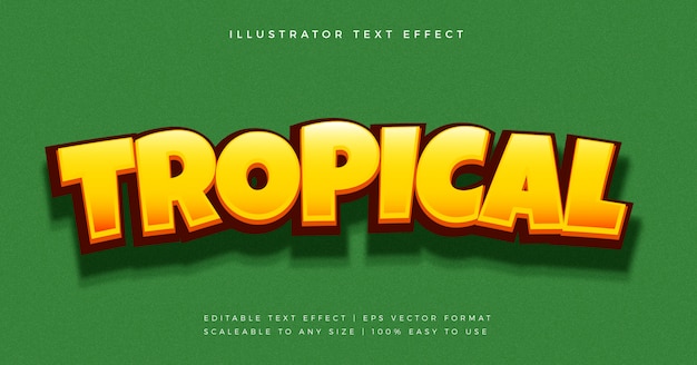 Tropical Jungle Fun Text Style Font Effect