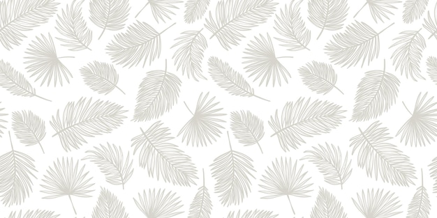 Vector tropical leaf background minimalist white foliage elegant wallpaper