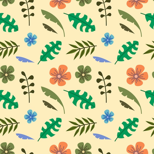 tropical leaf seamless pattern