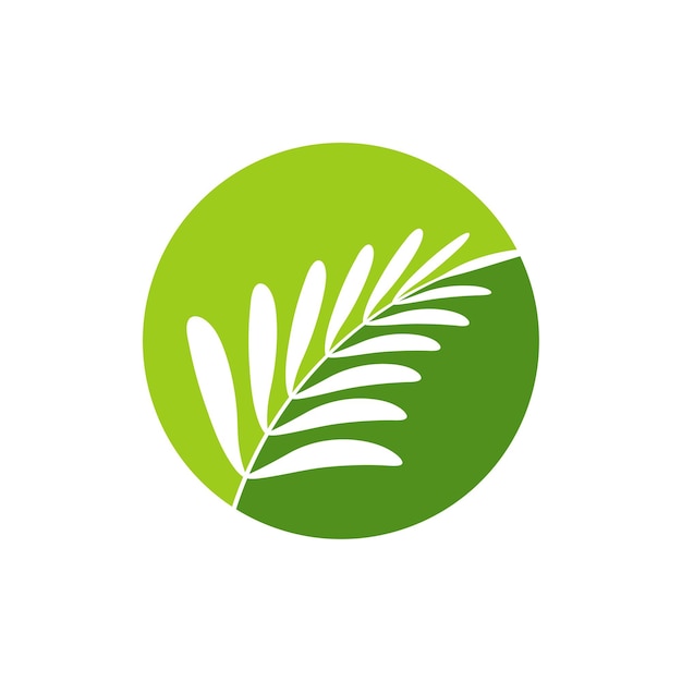 Tropical Leaves logo icon design vector