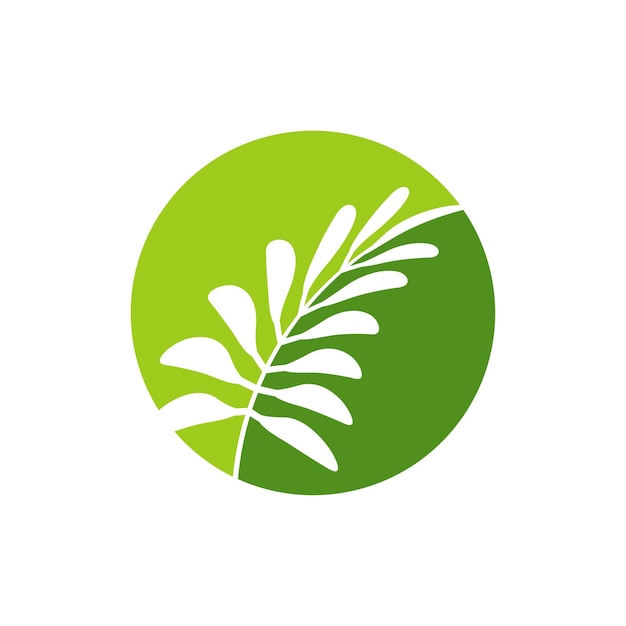 Tropical Leaves logo icon design vector