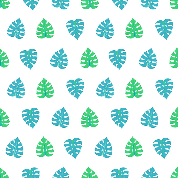 Tropical leaves seamless pattern Vector