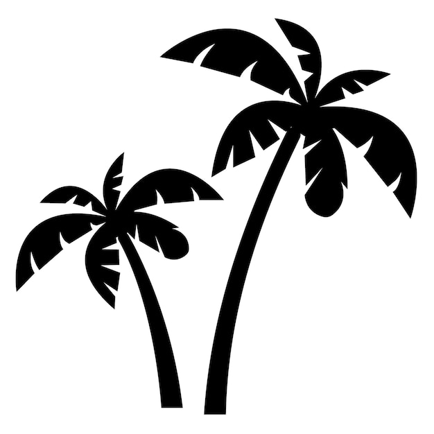 Tropical palm tree vector illustration