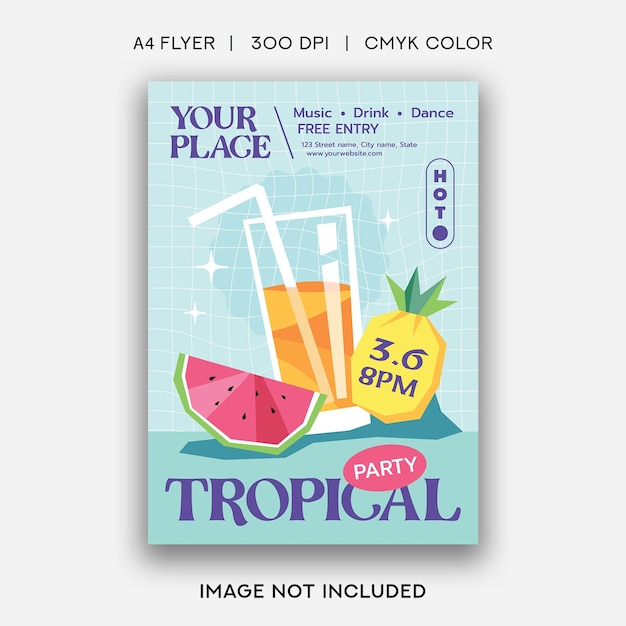 Tropical Party Flyer Template