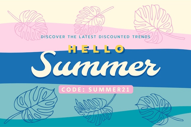 Tropical pastel discount summer banner summertime end of season