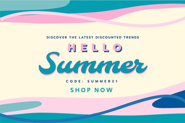 Tropical pastel discount summer banner summertime end of season