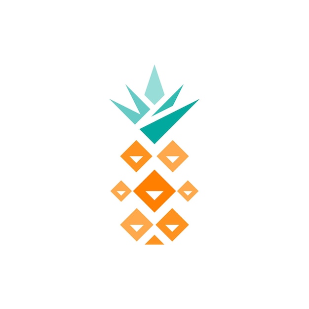 Tropical pineapple icon logo