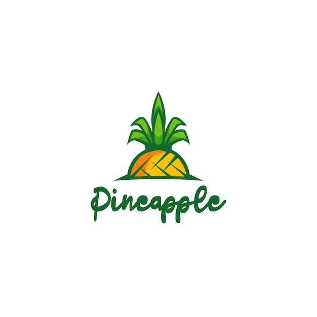 Tropical pineapple nature logo design