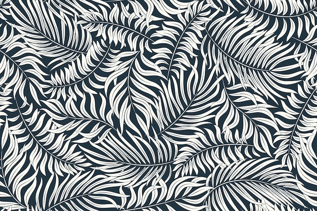 Tropical seamless natural pattern of exotic leaves