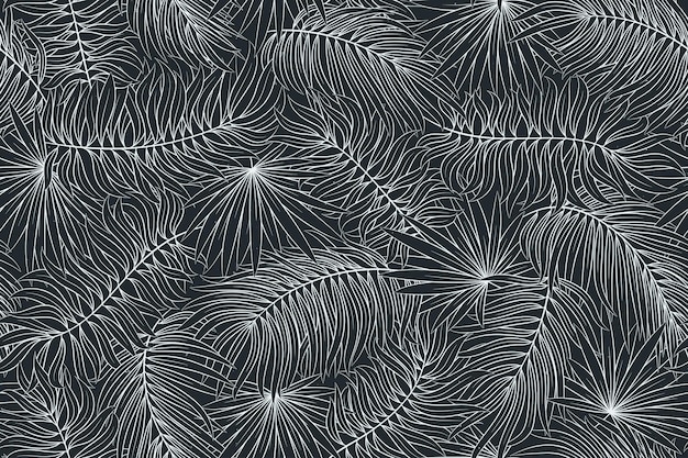 Tropical seamless natural pattern of exotic leaves