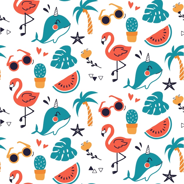 Tropical seamless pattern